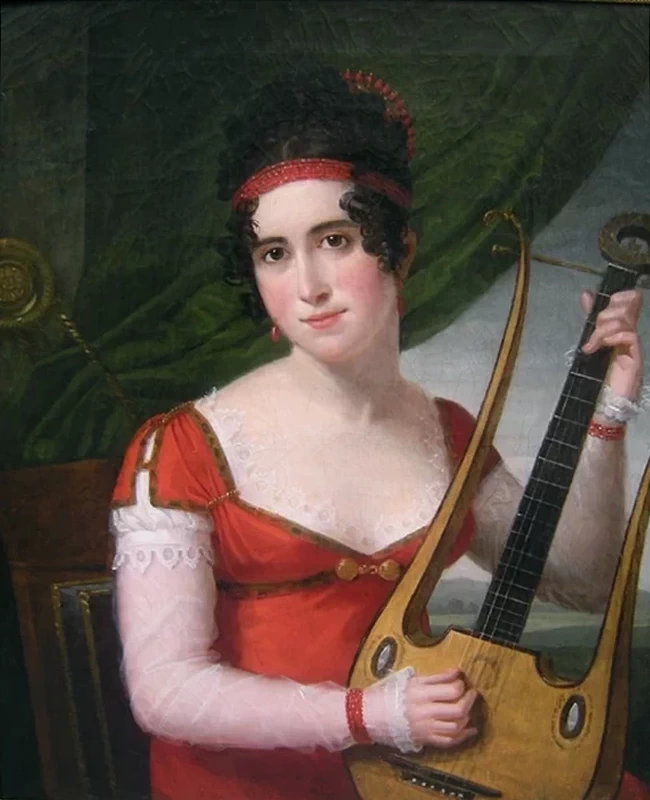 Ritratto di donna che suona la lira - Fine Art Gallery, Vienna